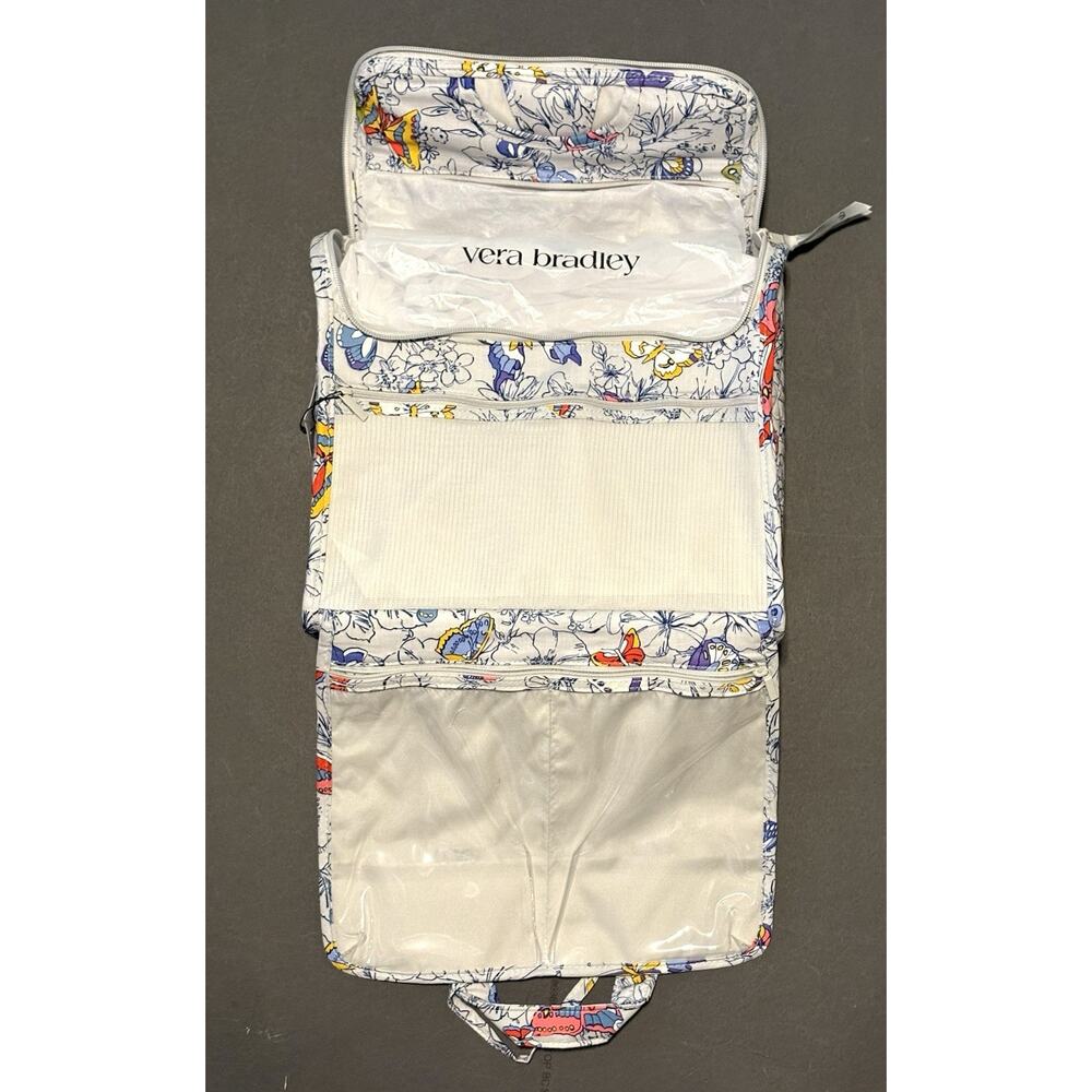Vera Bradley Coast Breezy Butterflies Grand Hanging Organizer Travel Makeup Bag - Picture 2 of 13